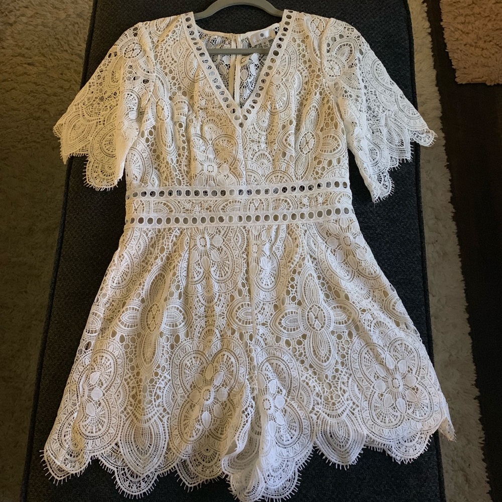 Nordstrom White Lace Romper